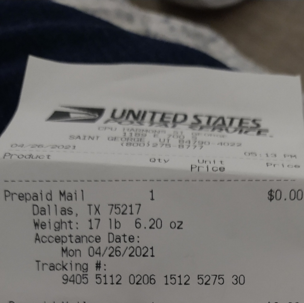 proof of delivery